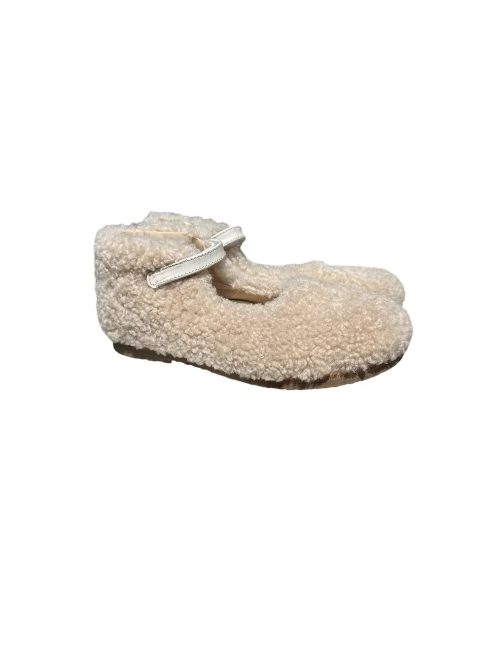 Manuela de Juan Luxury Shearling Mary Jane Shoes – Size 29